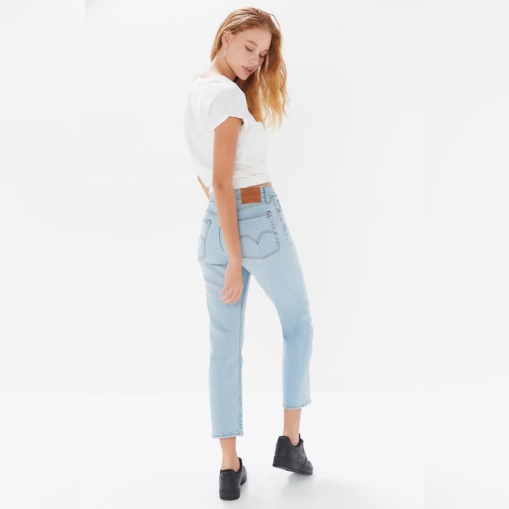 Wedgie High Waist Button Fly Straight Leg Jeans